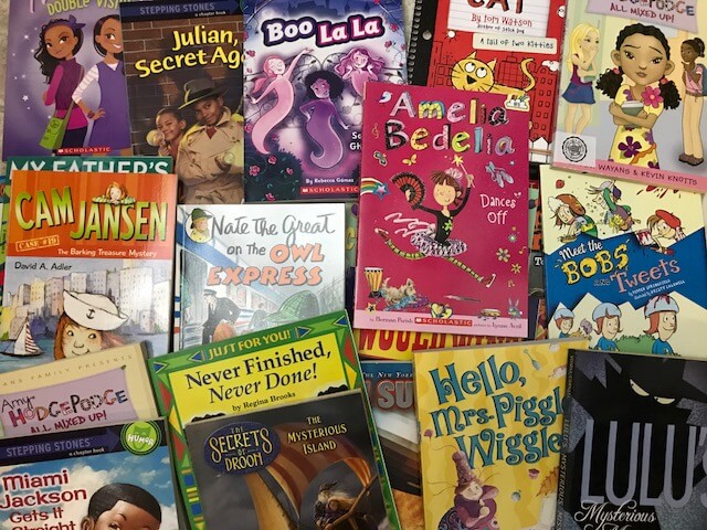 Teachers accumulate lots of books for their classroom library.