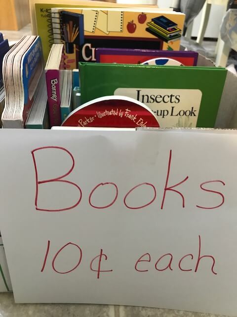 Yard sales are a great way to find cheap and free books for your classroom.