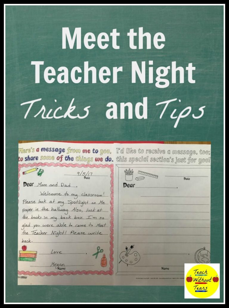 Meet the Teacher Night Tricks and Tips - Teach Without Tears