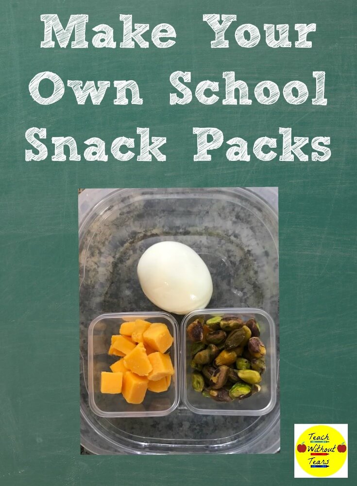 Lunch time is limited for teachers. Find out how to make your own school snack packs.