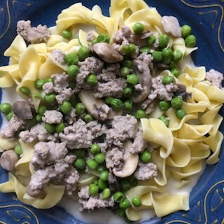 Turkey stroganoff, one of the Superbowl Make Ahead Meals