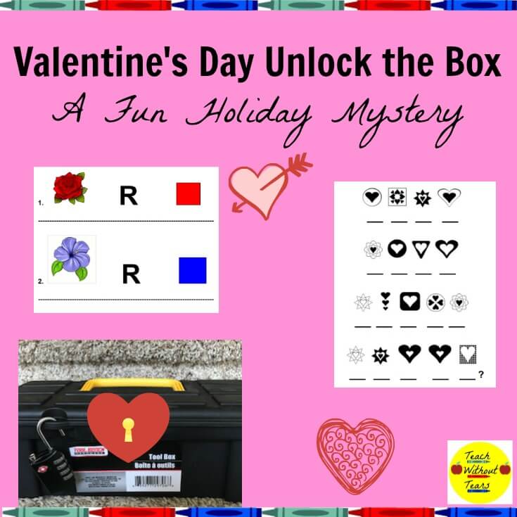 Unlock the Box Mystery, one of the fun Valentine's Day activities