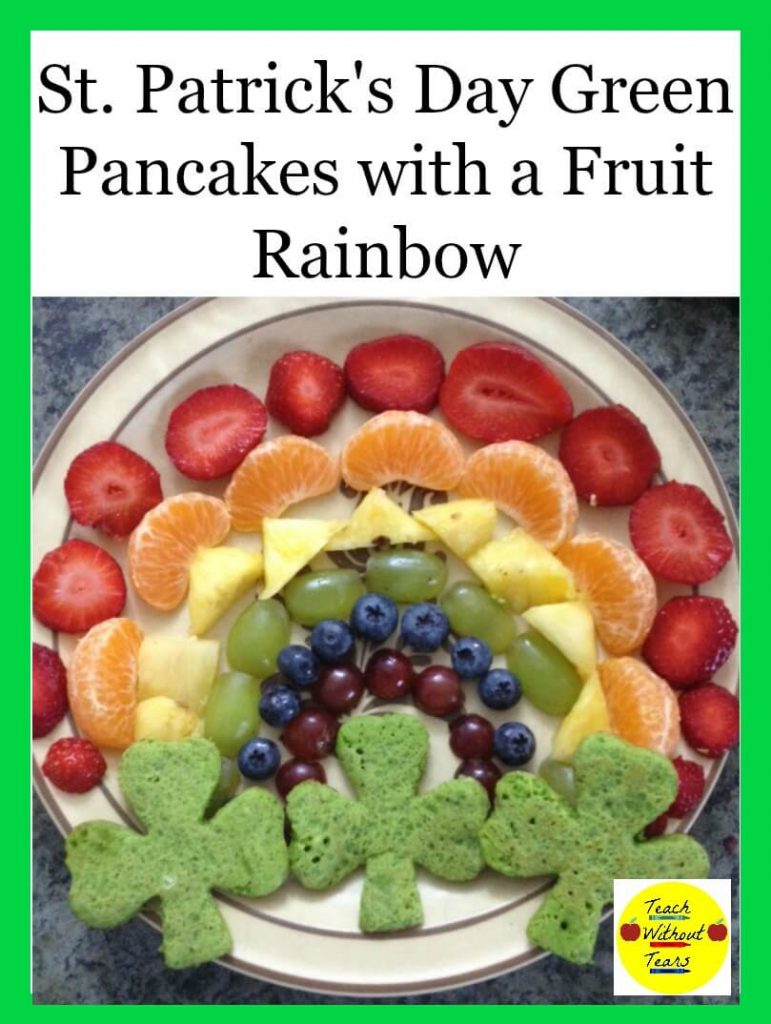 Try these St. Patrick's Day Pancakes with a Fruit Rainbow for a fun holiday breakfast!