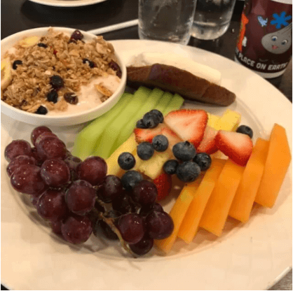 breakfast fruit platter at the Hershey Lodge
