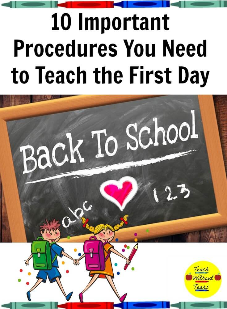 Establishing back to school procedures is so important at the beginning of the year. Don't forget any of these 10 important ones. 