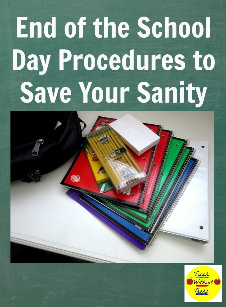 The end of the day in your classroom can be crazy. Use these end of the school day procedures for save your sanity.