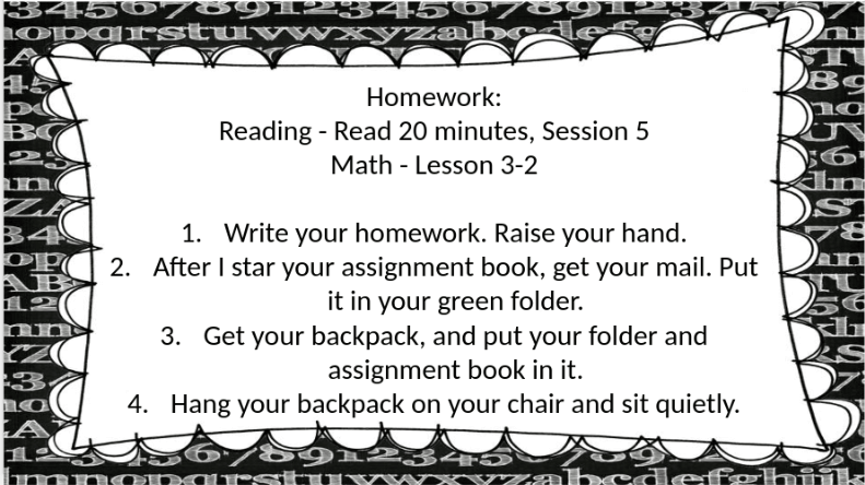 end of the school day procedures slide
