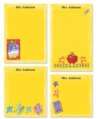 personalized notepads, one of the great gifts for your teacher friends