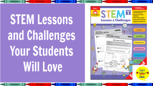Check out the amazing STEM Lessons and Challenges book from Evan-Moor. Every lesson connects to science standards and provides lots of hands-on learning for your students.