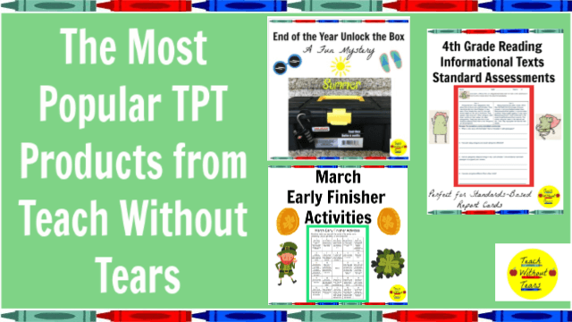 Are you looking for new resources for your classroom? Check out the most popular TPT products from Teach Without Tears. They are teacher-tested and will make planning less stressful.
