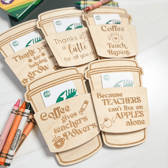 These gift card holders are perfect for the coffee-loving teacher.