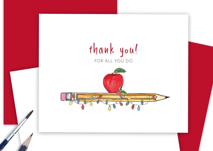 A special thank you card is the perfect gift for any teacher.