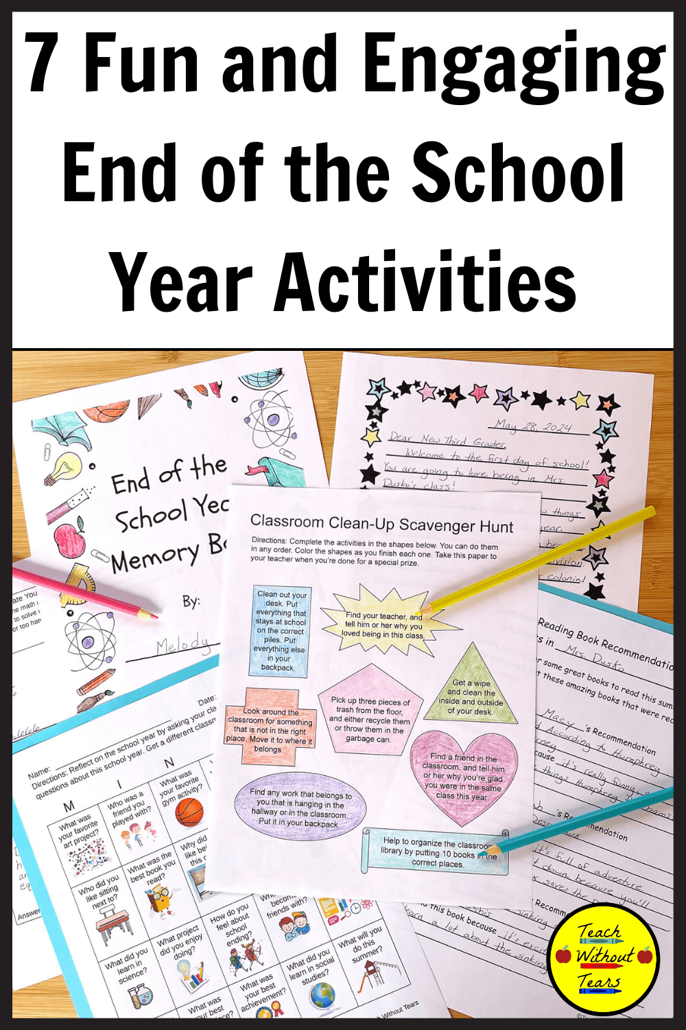 These 7 end of the school year activities will make the last days of school fun and memorable.