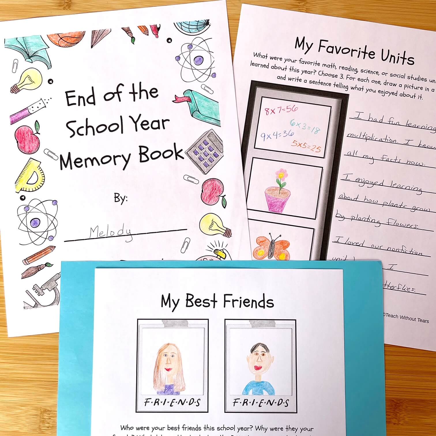 Have your students create a memory book in this end of the year activity.