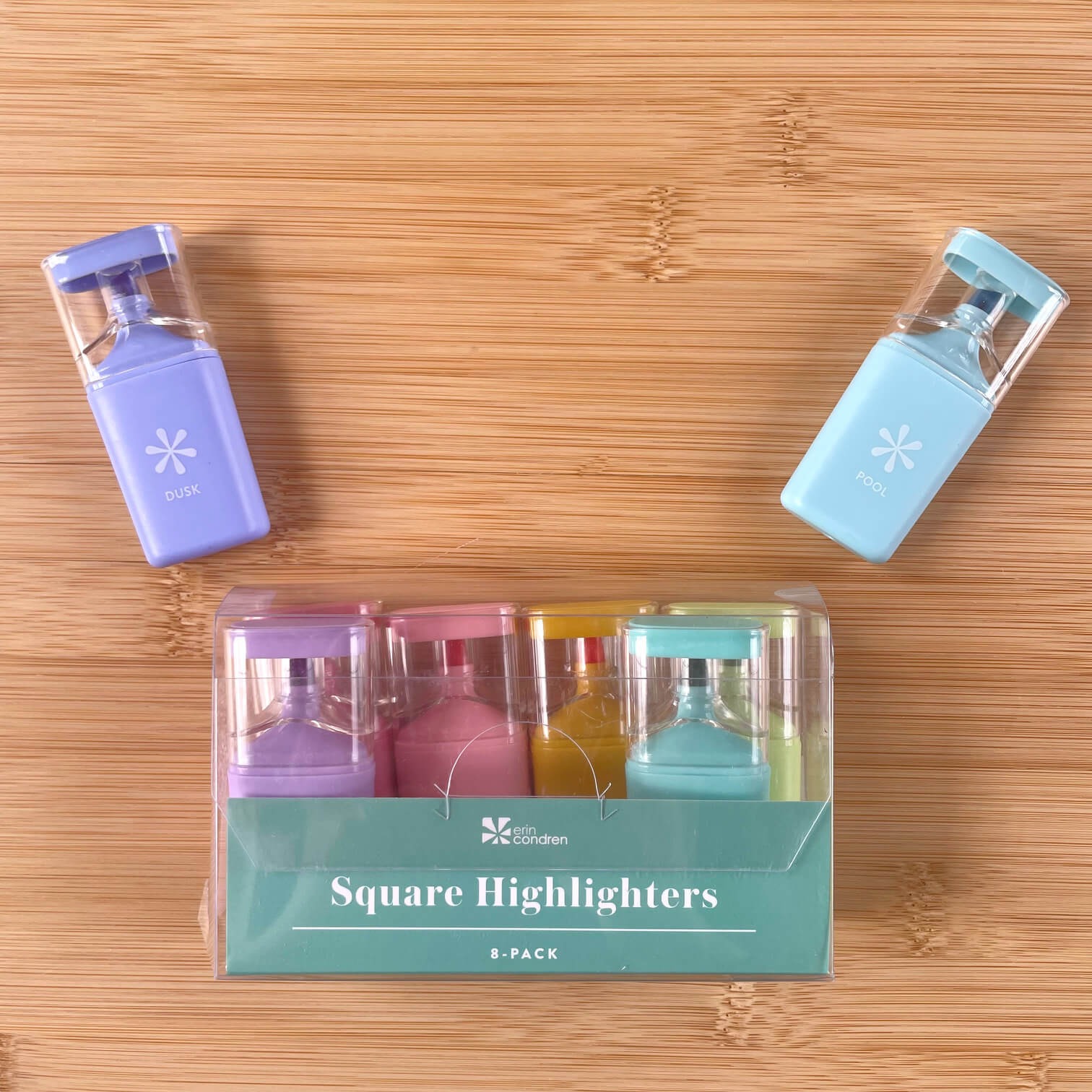 Highlight important information with these square highlighters from Erin Condren.