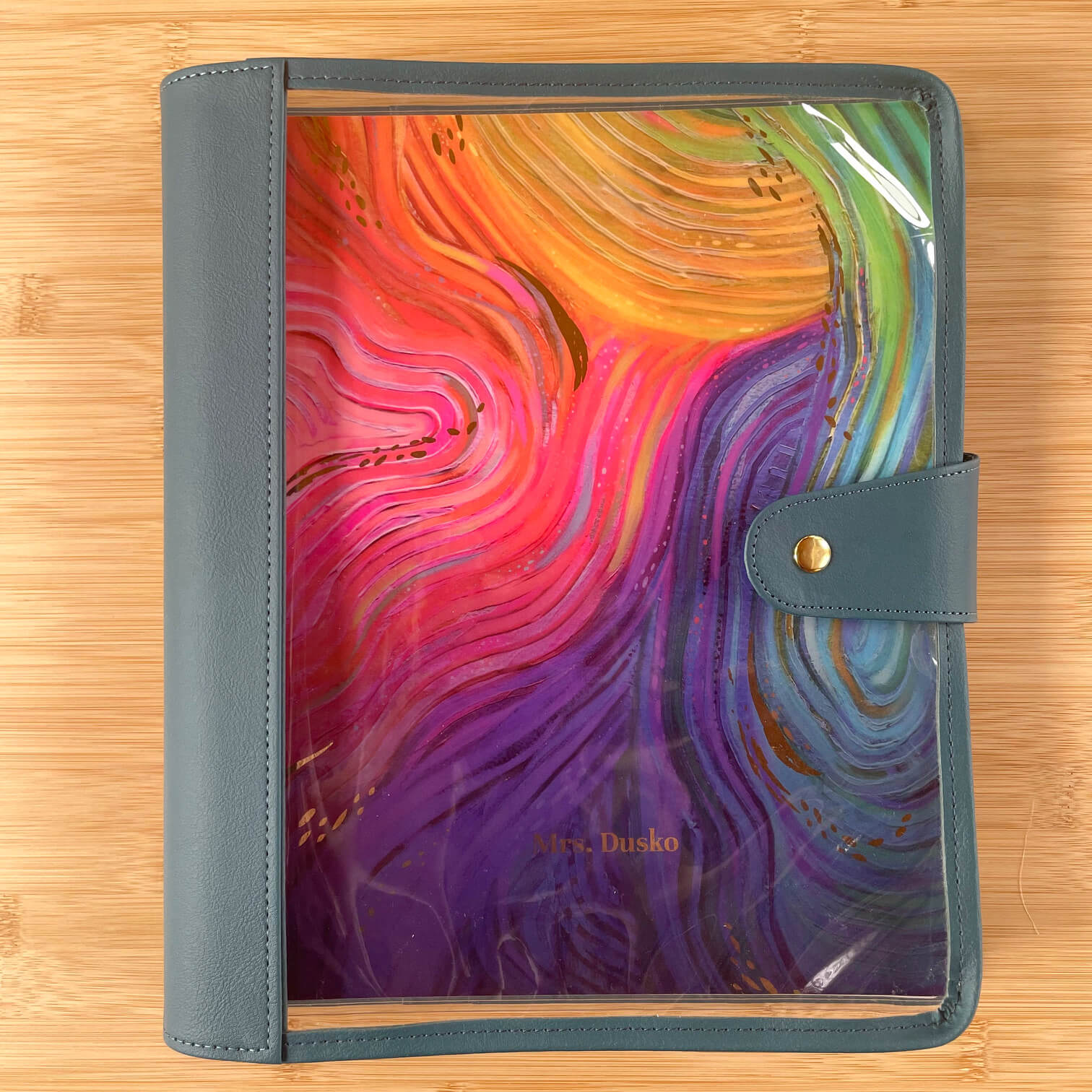 This folio will keep your Teacher Lesson Planner safe when you're on the go.